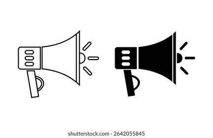 Megaphone vector icon. Vector symbol for business promotion product. Advertising and marketing vector icon. Loudspeaker vector icon.
