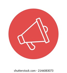 Megaphone Vector icon which is suitable for commercial work and easily modify or edit it


