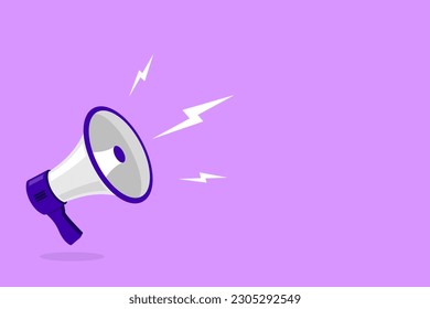 Megaphone vector illustration. Concept of join us, job vacancy and announcement for website and promotion banners. Vector illustration in flat design