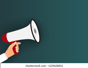 Megaphone. Vector Illustration. EPS10