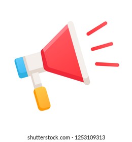 A megaphone vector illustration in flat color design