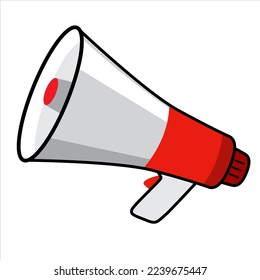 megaphone vector illustration, megaphone flat design