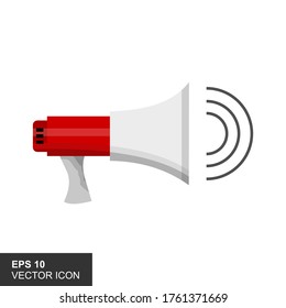 Megaphone. Vector illustration in a flat and isolated design with a white background.