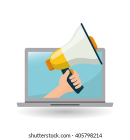 Megaphone vector illustration , vector icon