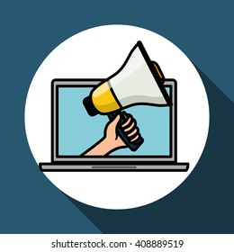 Megaphone vector illustration , vector icon