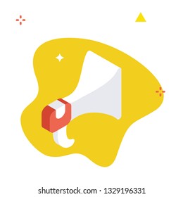 Megaphone vector illustration. Megaphone icon in flat design