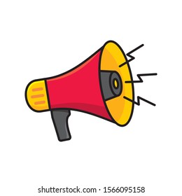 Megaphone vector illustration isolated on white background. Megaphone clip art 