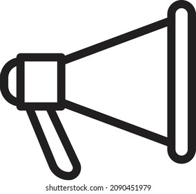ilustración de vector megáfono aislada en un fondo transparente. iconos vectoriales de trazo para el concepto o gráficos web.