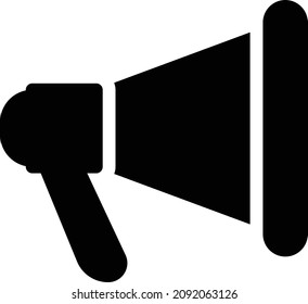 megaphone vector illustration isolated on a transparent background. glyph vector icons for concept or web graphics.