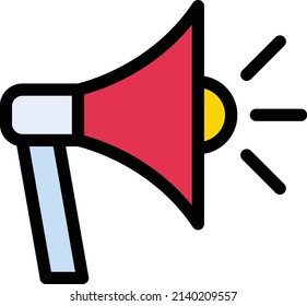 Megaphone Vector illustration on a transparent background.Premium quality symmbols.Stroke vector icon for concept and graphic design. 