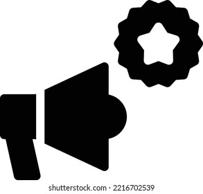 ilustración del vector megáfono en un fondo transparente. Símbolos de calidad superior. Iconos vectoriales de glifos para diseño de conceptos y gráficos.
