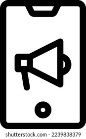megaphone  Vector illustration on a transparent background. Premium quality symmbols. Thin line vector icons for concept and graphic design.