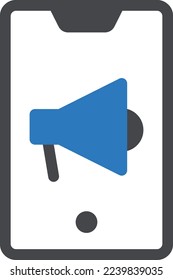  ilustración del vector megáfono en un fondo transparente. Símbolos de calidad superior. Iconos vectoriales de glifos para diseño de conceptos y gráficos. 
