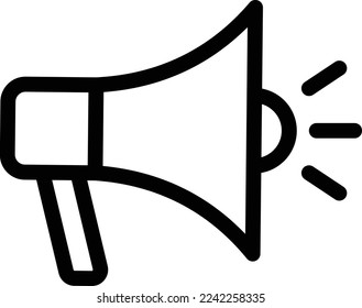 megaphone Vector illustration on a transparent background. Premium quality symmbols. Thin line vector icons for concept and graphic design. 
