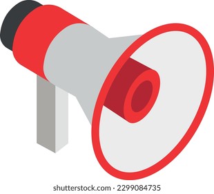 ilustración del vector megáfono en un fondo transparente. Símbolos de calidad premium. Iconos planos para el concepto y el diseño gráfico.