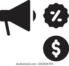 megaphone Vector illustration on a transparent background.Premium quality symmbols.Glyphs vector icon for concept and graphic design.