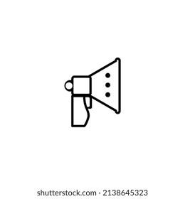 ilustración portadora megáfona, adecuada para simcol, logotipos, iconos, folletos, carteles, mascotas, etc.