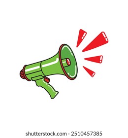 Imagem de vetor de megafone, Ilustração de vetor de alto-falante, vetor de áudio, Vetor de equipamento de comunicação, Ícone de alto-falante de chifre.