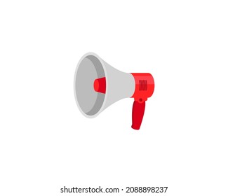 Megaphone Vektorsymbol einzeln. Emoji-Illustration. Lautsprechervektoremoticon