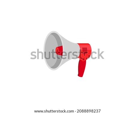 Megaphone vector isolated icon. Emoji illustration. Loudspeaker vector emoticon