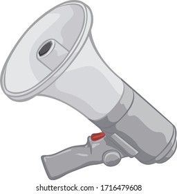 Megaphone vector isolated illustration grey