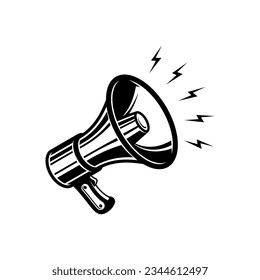 Megaphone vector isolated on white background.