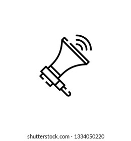 megaphone vector line art