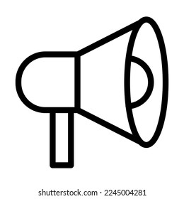 Megaphone Vector Line Icon Design