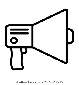 Megaphone Vector Line Icon Design