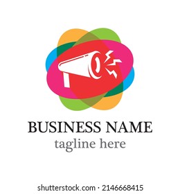 Megaphone vector logo template design