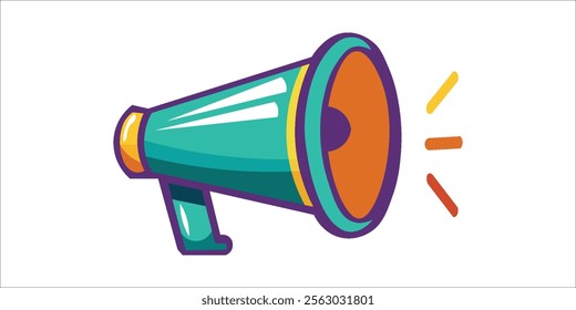 megaphone vector, minimal car horn icon vector illustration. eps10