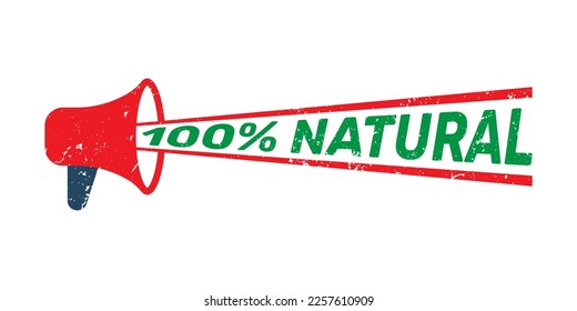 Megaphone Vector natural stamp grunge, graphic design illustration