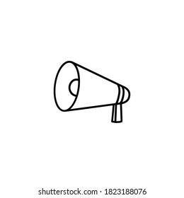Megaphone Vector on White Background.
