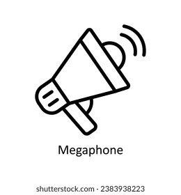 Megaphone vector  outline Design illustration. Symbol on White background EPS 10 File