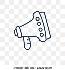 Megaphone vector outline icon isolated on transparent background, high quality linear Megaphone transparency concept can be used web and mobile