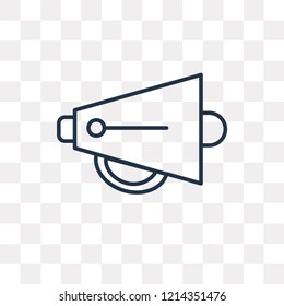 Megaphone vector outline icon isolated on transparent background, high quality linear Megaphone transparency concept can be used web and mobile
