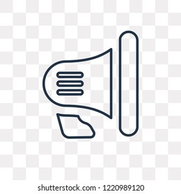 Megaphone vector outline icon isolated on transparent background, high quality linear Megaphone transparency concept can be used web and mobile