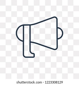 Megaphone vector outline icon isolated on transparent background, high quality linear Megaphone transparency concept can be used web and mobile