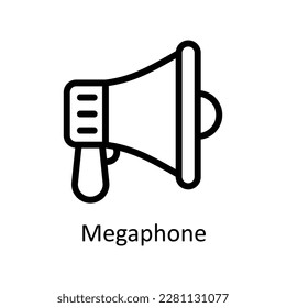 Megaphone Vector   outline  Icons. Simple stock illustration stock 