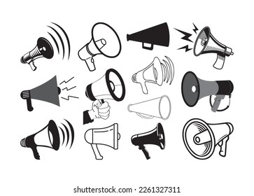 Megaphone vector For Print, Megaphone Clipart, Megaphone vector Illustration