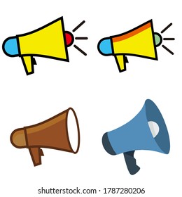
Megaphone vector set icon illustration
