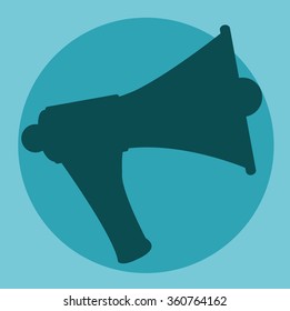 Megaphone vector silhouette icon