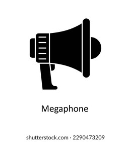 Megaphone Vector    Solid Icons. Simple stock illustration stock