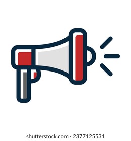 Megaphone Vector Thick Line Filled Dark Colors Icons For Personal And Commercial Use.
