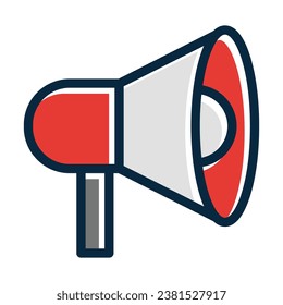 Megaphone Vector Thick Line Filled Dark Colors Icons For Personal And Commercial Use.
