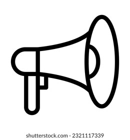 Megaphone Vector Thick Line Icon For Personal And Commercial Use.
