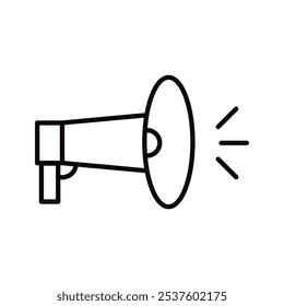 Megaphone Vector Thick Line Icon For Personal And Commercial Use.