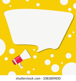 megaphone vector.label. free space for text. wallpaper. background.