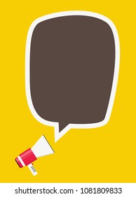 megaphone vector.label. free space for text. wallpaper. background.