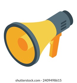 Megaphone video editing icon isometric vector. Media software. Content motion